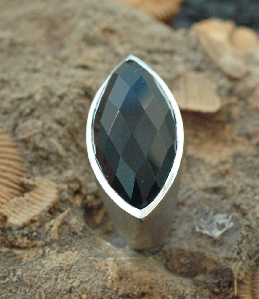 Onyx-Ring Silber nav.